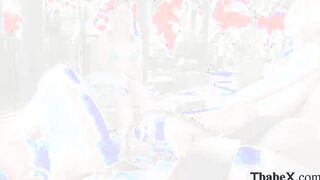Transsexual fuck blonde female threesome
