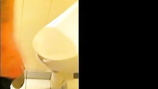 Amateur twink Mark Henley masturbating in the mens room