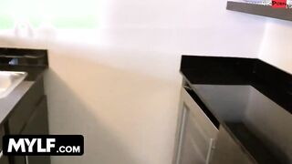 StayHomeMilf - Muscular Dude Tricks Huge Tits Blindfolded Milf