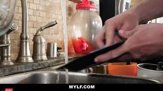 Milf Rewarding Helpful Stepson with a Hard Banged