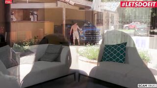 SCAMANGELS - GINA VALENTINA AMERICAN DARK HAIR OUTSIDE FOURSOME AT THE CAR WASH - LETSDOEIT