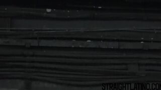 Tattooed Latino guy barebacked hard in a threesome