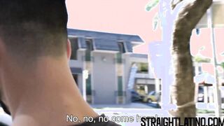 Stunning young Latino barebacked by a stranger for money