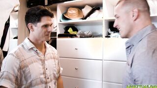 Studs having sneaky sex in the closet
