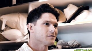 Studs having sneaky sex in the closet