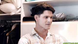 Studs having sneaky sex in the closet