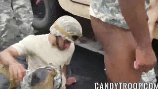 Soldier gets fucked in the asshole by another big dick soldier