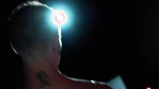 Boxer Christian Wilde drills jock Troy Accola in gym locker room