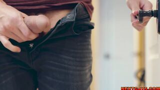 Three horny hung studs fucking each other