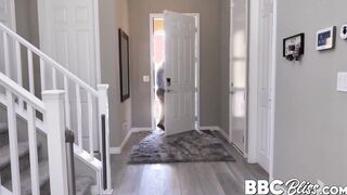 Redhead MILF makes cheating teen suck BBC before facesitting