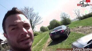 Fat german woman with natural melons pick up online for outdoor sex