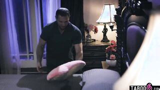 Teenagers escort Paige Owens plays the turned on step daughter