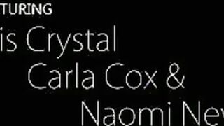 Carla Cox, Naomi Nevena, and Alexis Crystal are having a fun bimbos's night in as