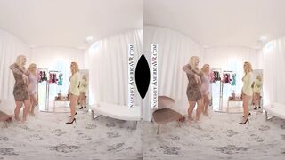 Naughty America - Sarah Jessie Takes her Bae friends Caitlin Bell and Victoria Lobov to the infamous Dressing Room to