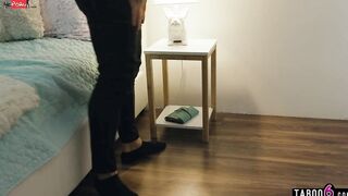 Tiny step daughter Maya Woulfe rough sex with angry stepdad