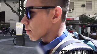 Pretty young Latino being barebacked and fed with cum in POV