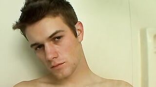 Hung twink Bryce Corbin playing with his cock and underwear