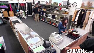 Pawnee babe Kitty Catherine fucked in the back office