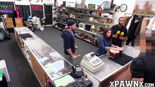 Pawnee babe Kitty Catherine fucked in the back office