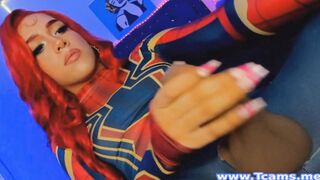 Shemale Model Wanking Her Hard Cock