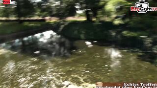 Public anal Sex with a thin dark haired 18 Yo into Nylons