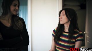 Lesbian used by her hot step sister