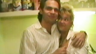 Attractive blonde woman takes it from behind in bed