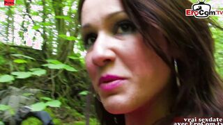 Public sex with a slender dark haired Skank inside pink fishnet underwear