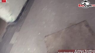 German outdoors pick up with a sexual blonde bimbo