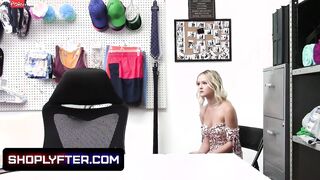 Cute Blonde 19 Yo has to Boned Security after being Caught Shoplifting