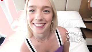 Brand new 18 yo yr mature blonde blows a fat dick point of view style