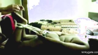 Hogtied fat ebony slave Priscilla