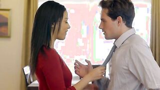 Tyler Nixon has just got called in to work, but his gf Maya Bijou isn't having any of it. Taking