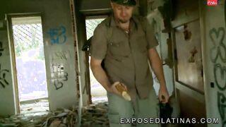 Gringo getting caught and fucks a lusty latina