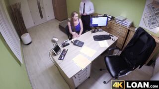Amazing babe gets fucked by her loan agent reluctantly