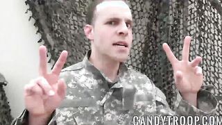Hot army hunks fucking outdoor on a army truck with passion