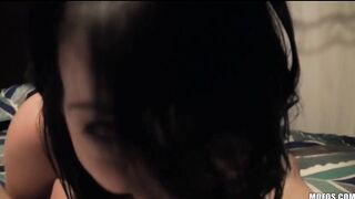 HOT gigantic-butt dark haired is caught inside the shower on sex video