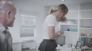 Secretary gets fucked rough by her boss