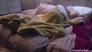 Sleepover with big dick shemale friend
