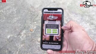 Chubby German Milf Bimbo during a nice pov outside Fucked