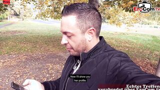 Chubby German Milf Bimbo during a nice pov outside Fucked