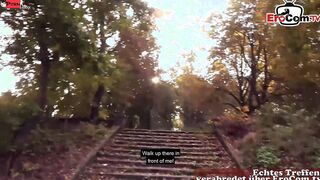 Chubby German Milf Bimbo during a nice pov outside Fucked