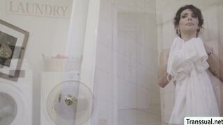 Tight TS babysitter anale by horny boss