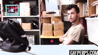 Young shoplifter sucks officers big cock before raw fucking