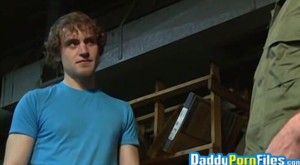 Hung daddy gets cum in mouth while drilling young lover