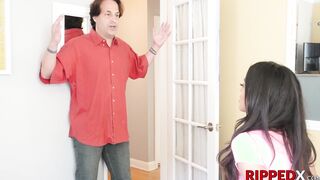 Young stepdaughter punished for being naughty by a big cock