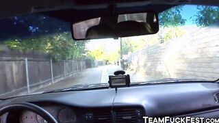 Super hot pornstar babes pick up and bang two lucky guys