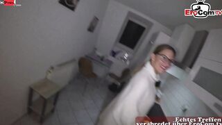 Thin Milf with huge titted fucked inside Nylons point of view into the kitchen