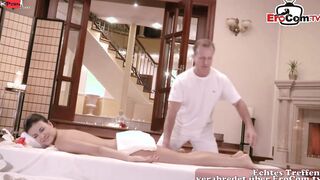 German dark haired 19 Year Old got romantic oil Sex grind sedution