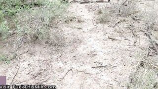 Big Boobs Wife gets her Pussy drilled on Public Trail after Sweaty Workout